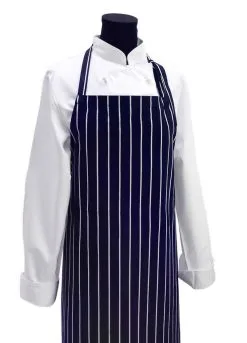 Serveringsförkläde Kritstrecksrandigt Blått