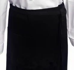 Serveringsförkläde Midjehöjd Svart